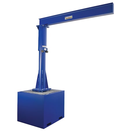 Vestil Portable Jib, Concrete Base, 8 ft., 1K JIB-CB-100-8-10-BC